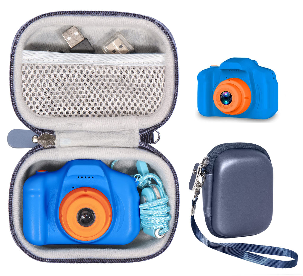  [AUSTRALIA] - getgear Camera case for Seckton Kids Selfie Camera, organizing Travel case with mesh Pocket and Detachable Wrist Strap (Blue) Blue