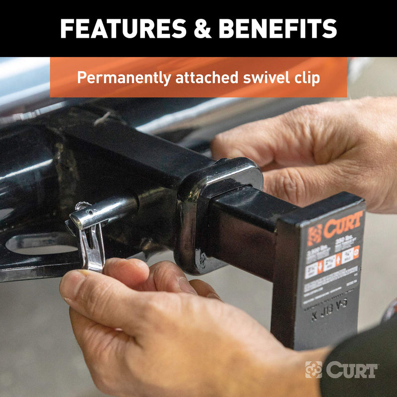  [AUSTRALIA] - CURT 21561 Swivel Trailer Hitch Pin, 1/2-Inch Diameter with 5/8-Inch Adapter, Fits 1-1/4 or 2-Inch Receiver