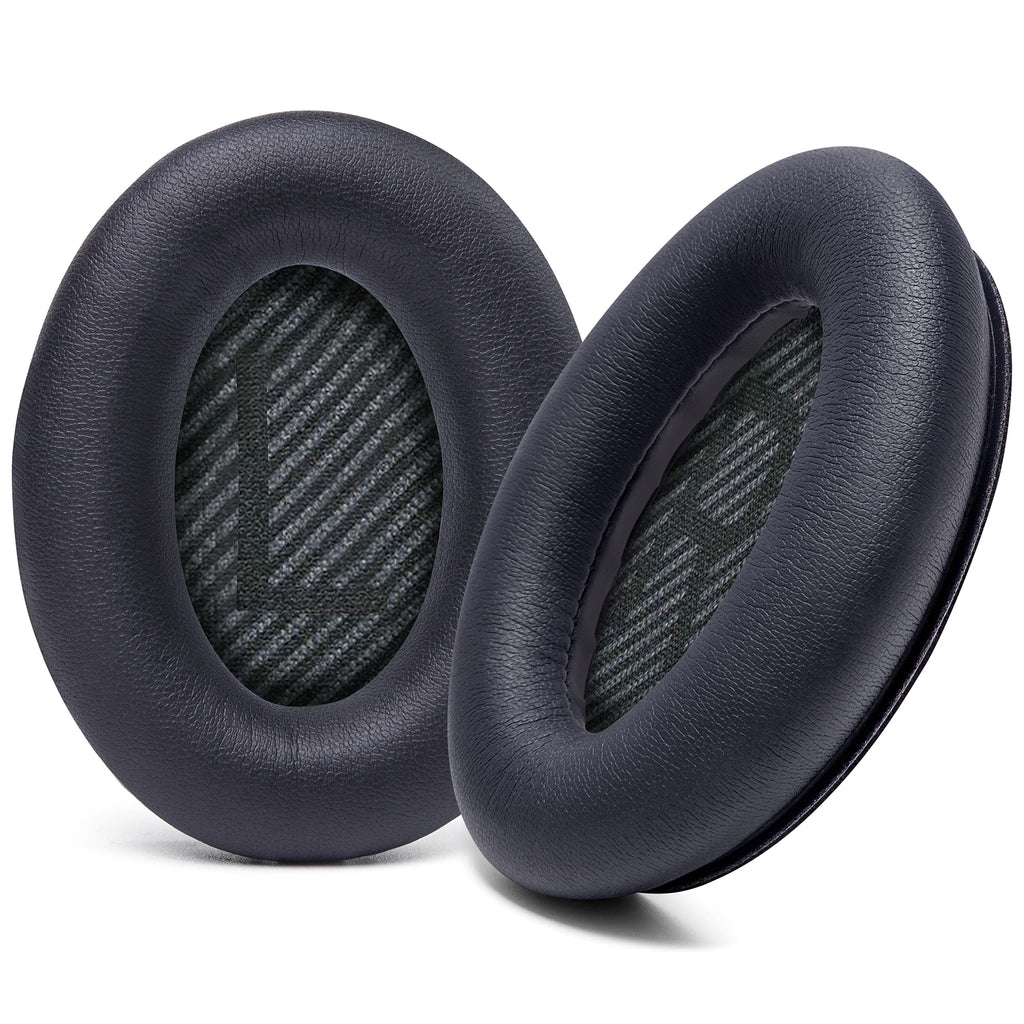  [AUSTRALIA] - WC Wicked Cushions Upgraded Replacement Ear Pads for Bose QC35 & QC35ii (QuietComfort 35) Headphones & More - Softer Leather, Luxurious Memory Foam, Added Thickness, Extra Durability | (Black) Black