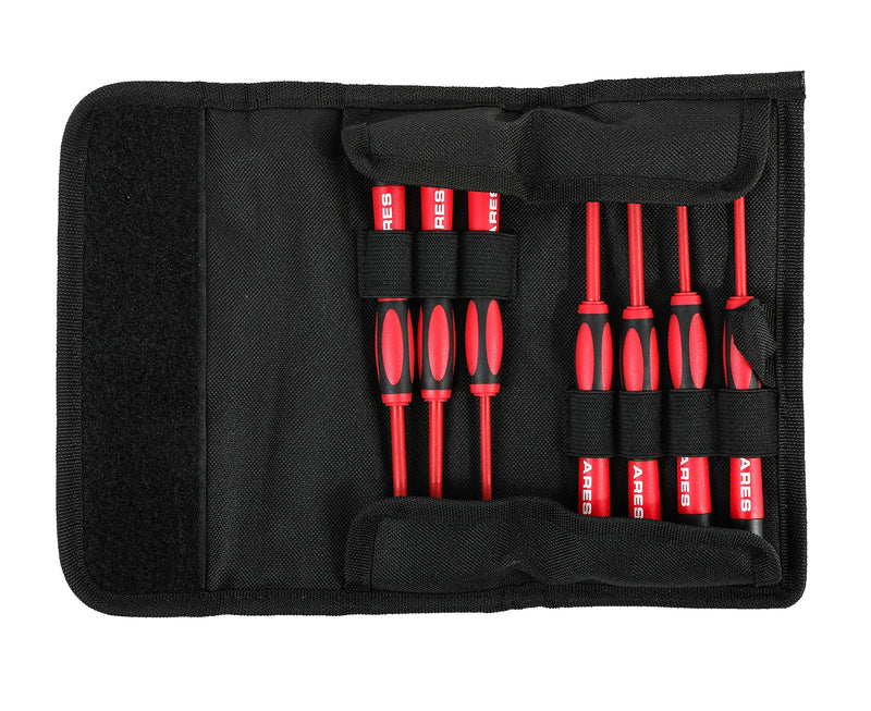  [AUSTRALIA] - ARES 19000-7-Piece Precision Insulated Electrical Screwdriver Set - Phillips 00, 0, and 1 and Slotted 1.5, 2.0, 2.5, and 3.0mm - Storage Pouch Included