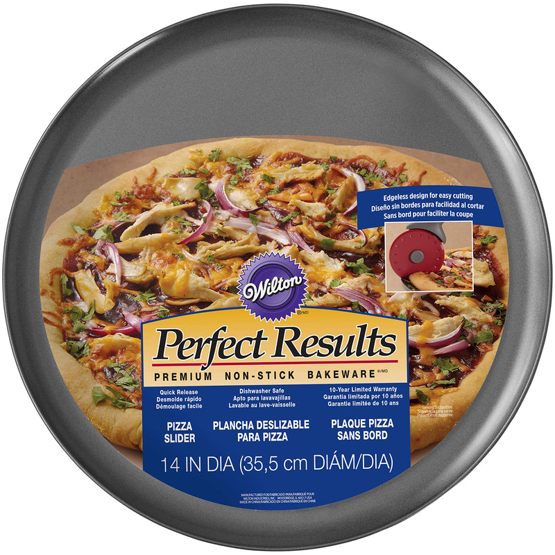 Wilton Perfect Results Premium Non-Stick Bakeware Pizza Pan for Oven, 14-Inch Steel Pan - LeoForward Australia