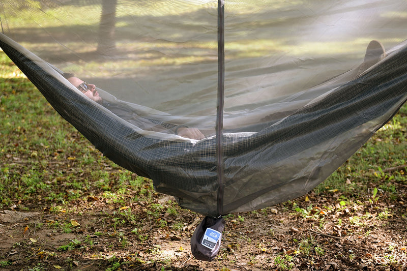  [AUSTRALIA] - Equip Outdoors Hammock Bug Mosquito Net with No-See Um Polyester Mesh for 360-Degree Protection, Quick Easy Setup