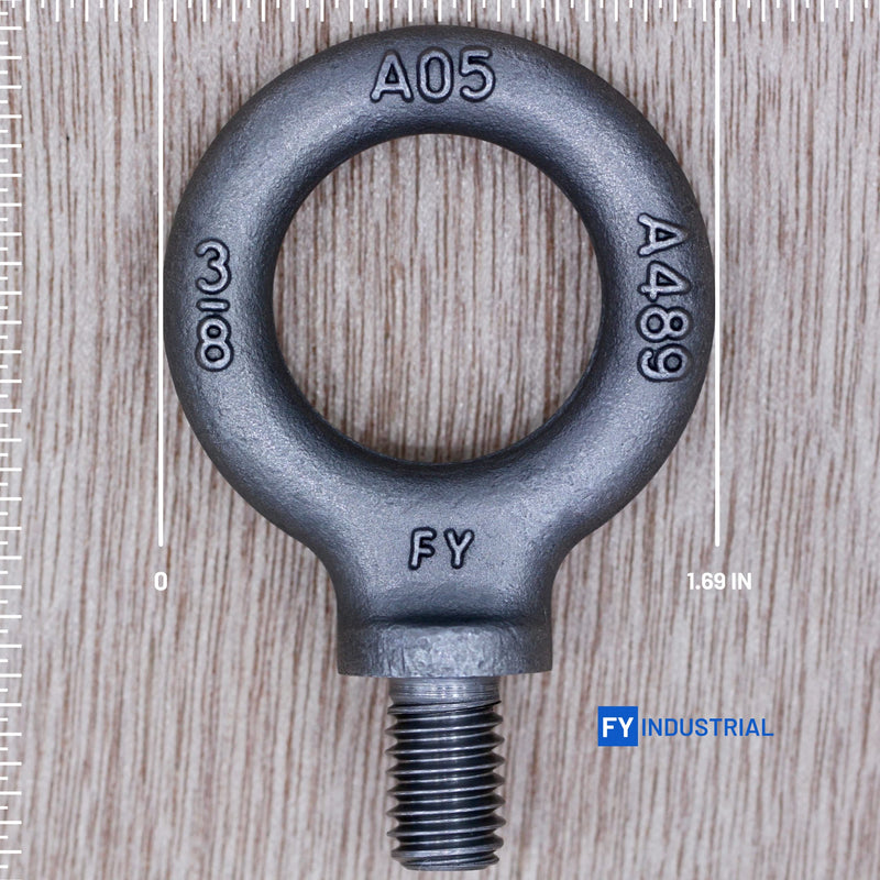  [AUSTRALIA] - Lifting Shoulder Eye Bolt 3/8" 3/8"-16 X 5/8" Self Colored 1