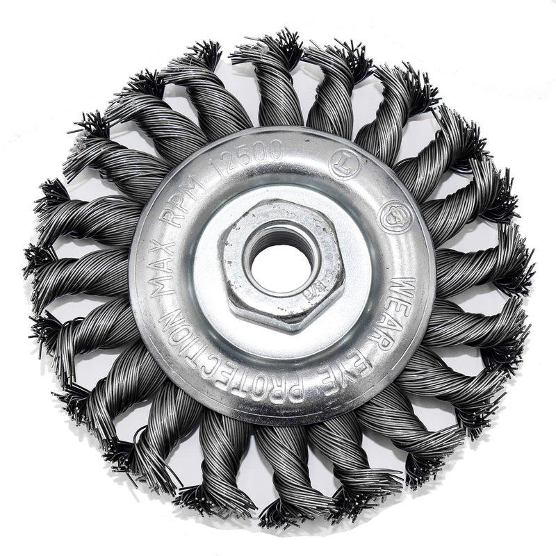  [AUSTRALIA] - Shark 13980    4.5-Inch by 5/8-11NC Knotted Wire Wheel Brush with 0.020-Gauge Steel