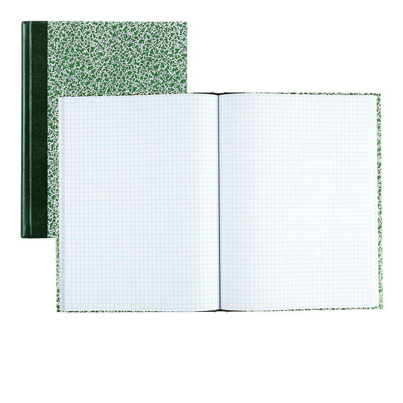  [AUSTRALIA] - National Laboratory Notebook, 5 x 5 Quad Ruling, Green Marble Cover, 10.125" x 7.875", 96 Sheets (53110)