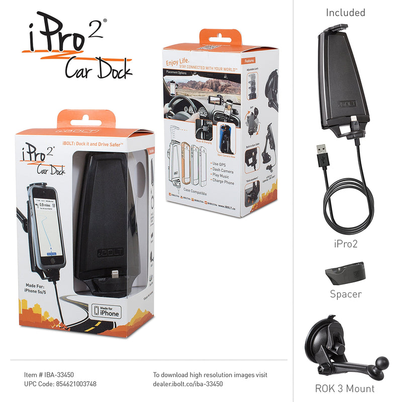  [AUSTRALIA] - Apple Mfi Approved iPro2 Car Dock/ Desk Dock/ Mount works with iPhone 12 Pro MAX/ 12 / 11 Pro / 10 / X / XS / 8 etc