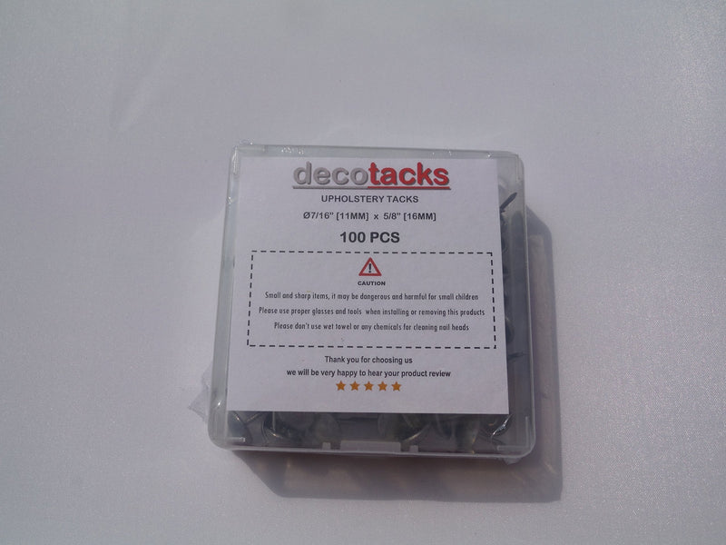  [AUSTRALIA] - 100 Pcs/Box decotacks® Upholstery Nails/Tacks 7/16in Head Dia [Antique Pewter Finish] DX0511APW