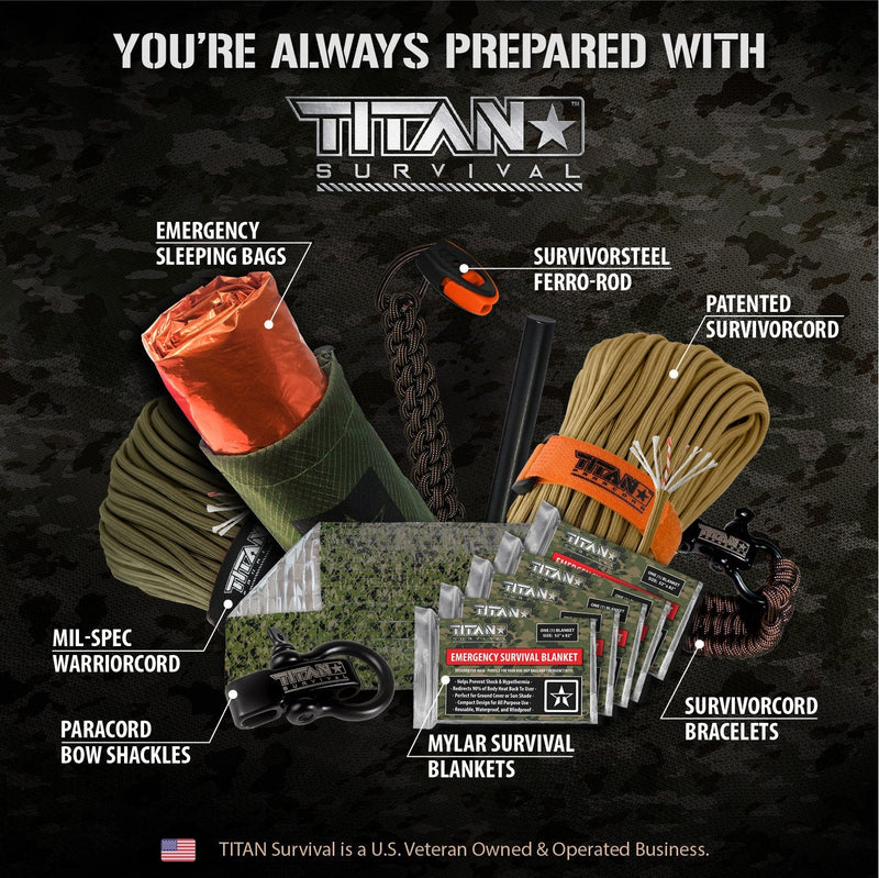 [AUSTRALIA] - Titan Survival's Two-Sided Emergency Mylar Survival Blankets, 5-Pack (Safety-Orange) Safety-orange (52" X 82")