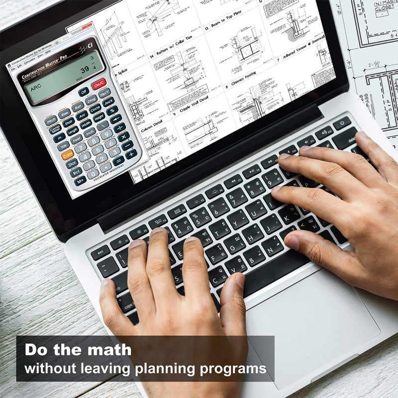 Calculated Industries 4111 Construction Master Pro Software (CD) for Windows | Calculates Construction Math on Your PC | Estimates and Layouts as Handy Pop-up Program - LeoForward Australia