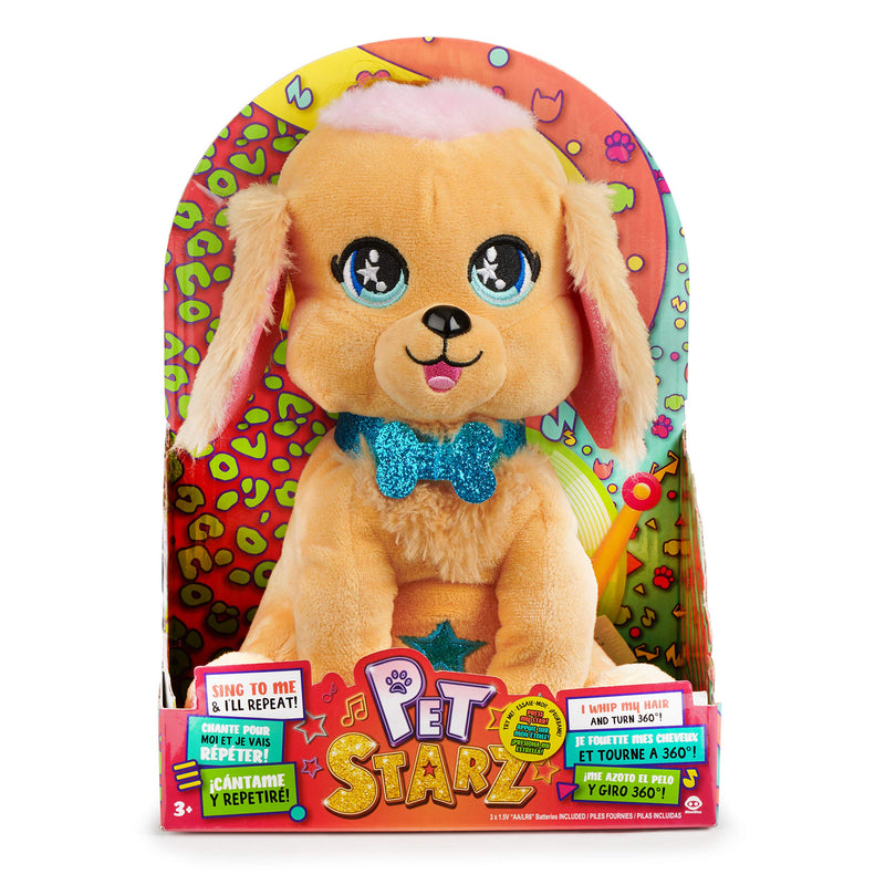 WowWee Pet Starz - Billy The Golden Retriever - Dancing Rockstar Plush Doll - LeoForward Australia