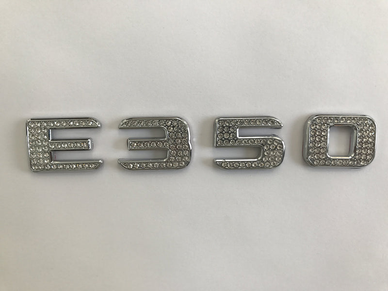 Boobo Ice Out E350 Trunk Fender Side Badge Silver Bling Ring Emblem With Genuine Austrian Crystal For Mercedes Benz - LeoForward Australia