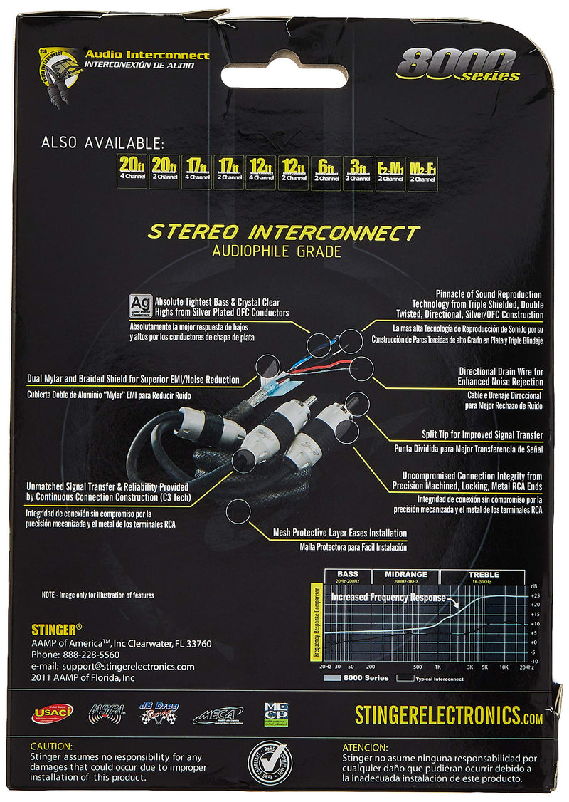 Stinger SI8217 17-Foot 2-Channel 8000 Series Audiophile Grade RCA Interconnect Cable - LeoForward Australia