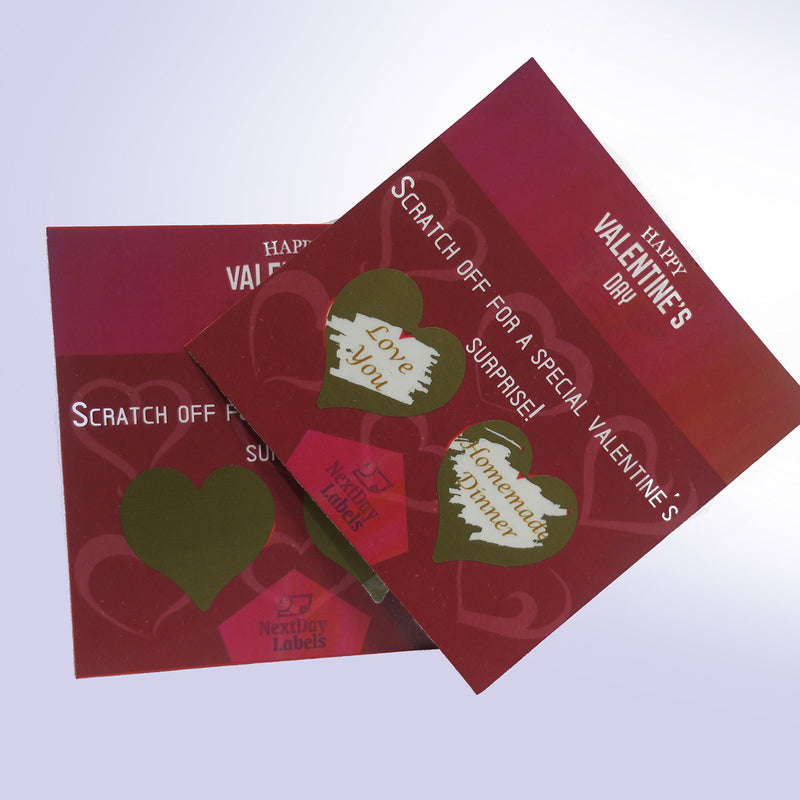 Scratch Off Labels Stickers, Designed to Create Your own Scratch-Off Cards, Raffles, Promotions, Wedding, Fun, Games etc. (1-1/4 Heart - Gold, 100) 1-1/4 Heart - Gold - LeoForward Australia