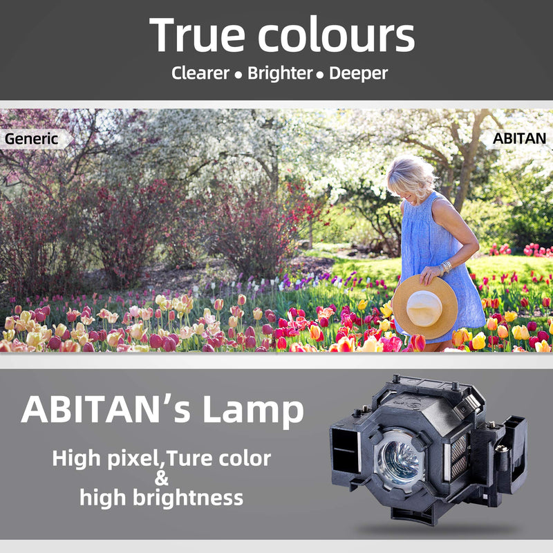  [AUSTRALIA] - ABITAN V13H010L42 Replacement Projector Lamp for ELPLP42 for Epson PowerLite Home Cinema 83+ 83C EPM-83 410W 400WE 280 822H 83H 83C Projector Lamp with Housing…