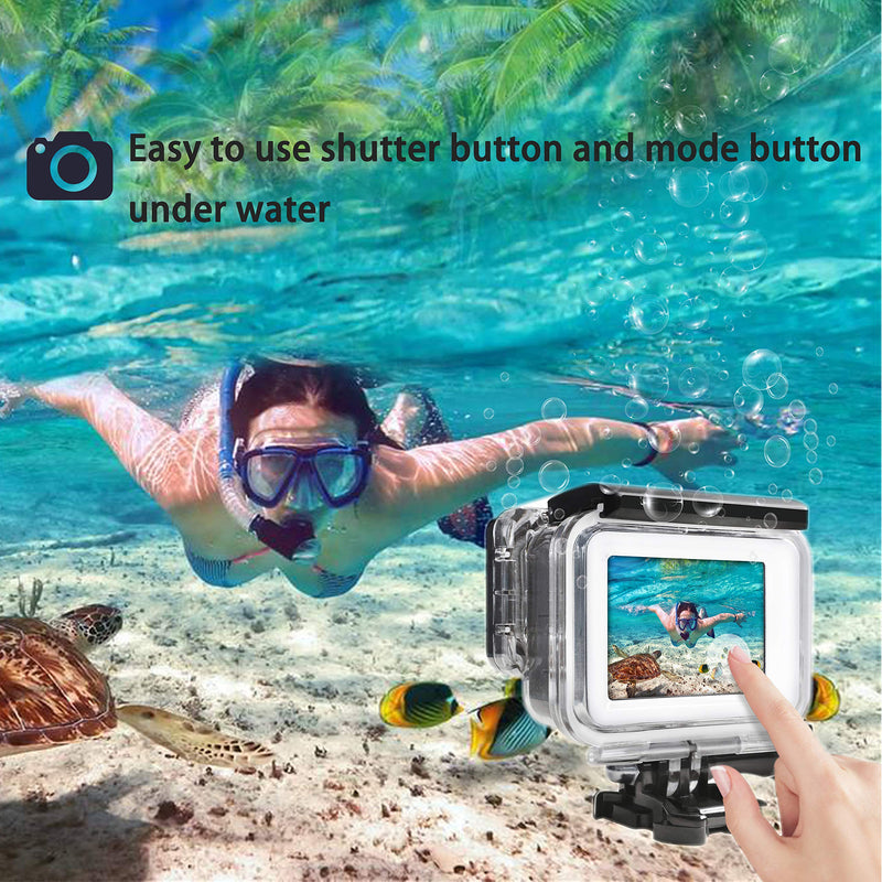  [AUSTRALIA] - Suptig Case Housing Waterproof Case for Gopro Hero 7 Black Gopro Hero 5 Gopro Hero 6 Gopro Hero 2018 Action Camera Waterproof 147ft(45Meters)