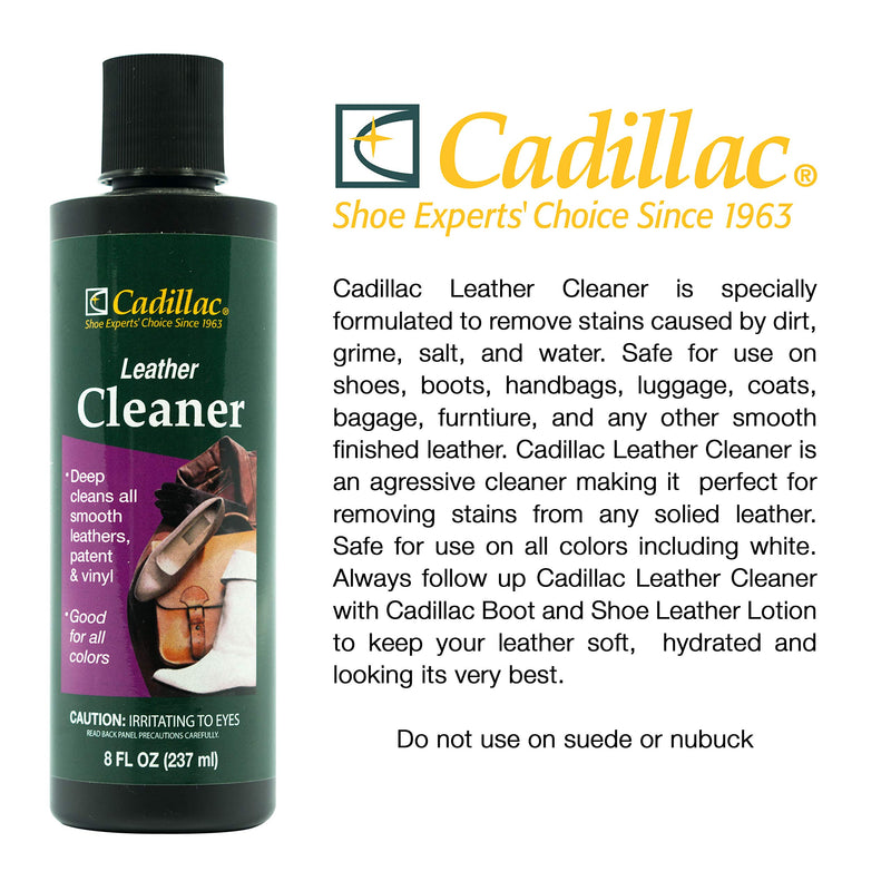  [AUSTRALIA] - Cadillac Leather Cleaner - Great for Shoes, Boots, Handbags, Car Upholstery, Furniture- Removes Surface Dirt, Grime, Salt and More From Finished Leathers