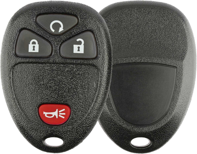  [AUSTRALIA] - KeylessOption Just the Case Keyless Entry Remote Key Fob Shell Replacement For 15114374 Black