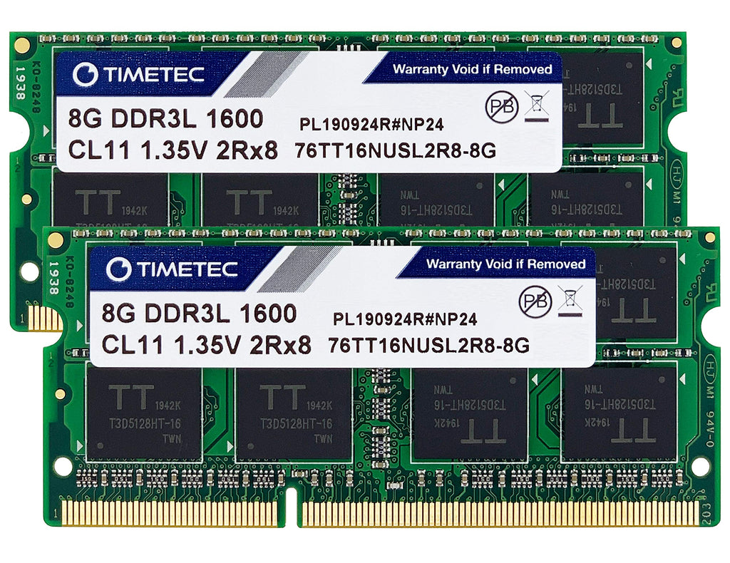  [AUSTRALIA] - Timetec Hynix IC 16GB KIT(2x8GB) DDR3L SODIMM for Intel NUC KIT/Mini PC/HTPC/NUC Board 1600MHz PC3L-12800 Non ECC Unbuffered 1.35V CL11 2Rx8 Dual Rank 204 Pin Memory Ram Module Upgrade(16GB KIT(2x8GB) 16GB KIT(2x8GB)