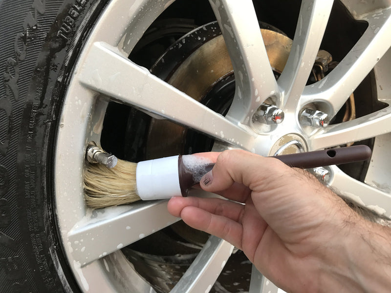  [AUSTRALIA] - Boars Hair Ultra Soft Car Detail Brushes - Set of 3 - Perfect for Washing Emblems Wheels Interior Upholstery Air Vents, NO Metal Brush Parts