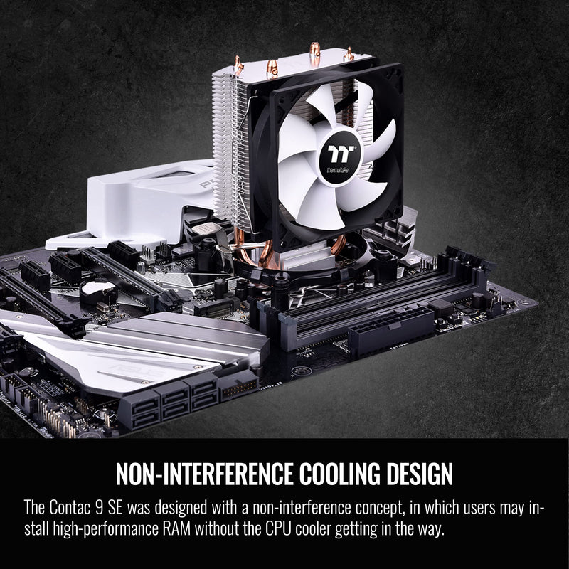  [AUSTRALIA] - Thermaltake Contac 9 SE CPU Cooler, 120W Cooling Power, 92mm PWM Fan, Support Intel LGA 1700/ AMD AM4, CL-P106-AL09WT-A