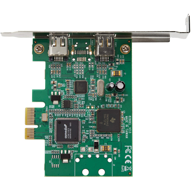  [AUSTRALIA] - StarTech.com 2 Port PCI Express FireWire Card - 1394a Firewire - TI TSB82AA2 Chipset - Windows & Mac Compatible (PEX1394A2V2)