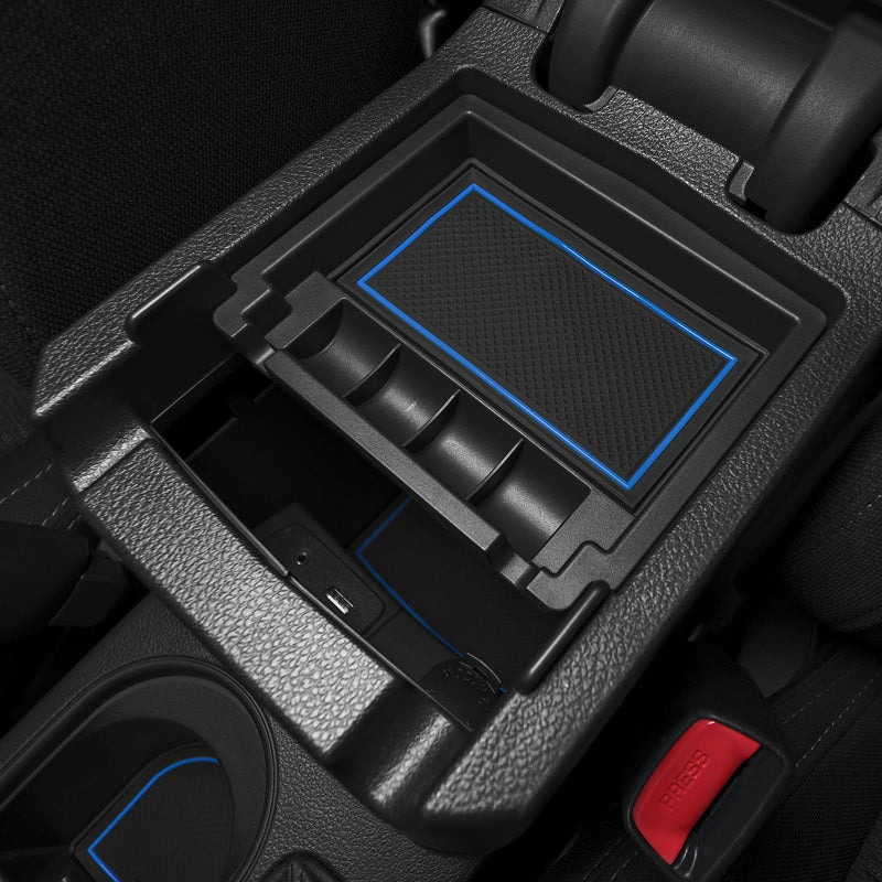  [AUSTRALIA] - CupHolderHero for Subaru Forester 2014-2018 Custom Liner Accessories – Premium Cup Holder, Console, and Door Pocket Inserts 17-pc Set (Blue Trim) Blue Trim