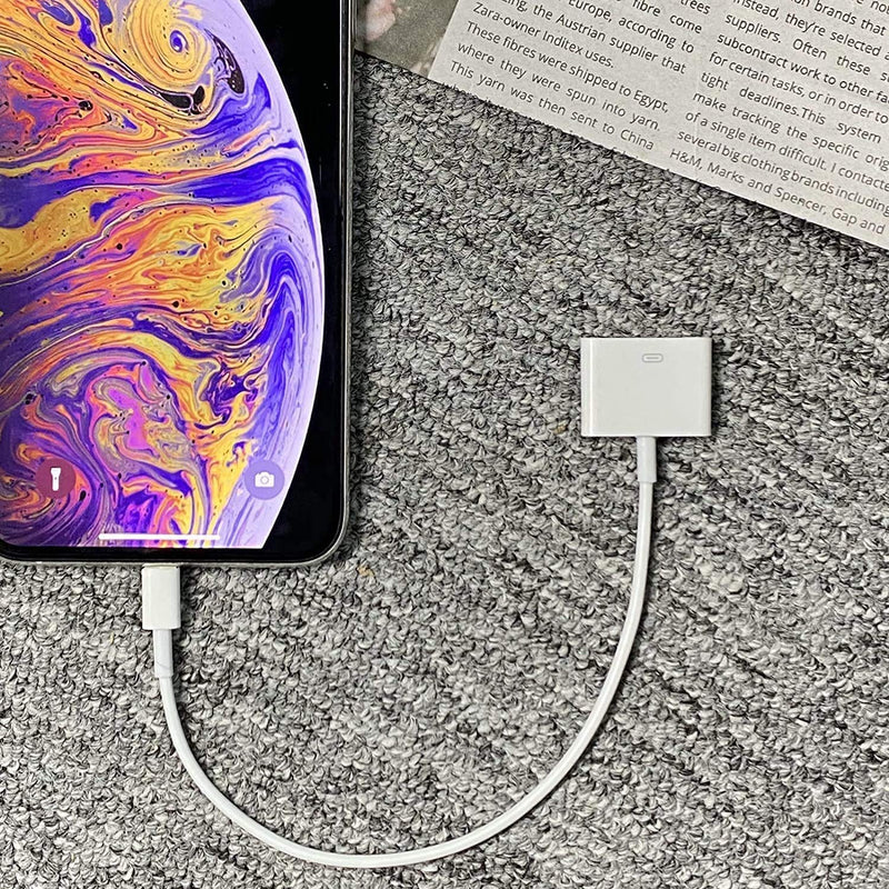  [AUSTRALIA] - Apple Lightning to 30 Pin Adapter,MFi Certified 8 Pin Male to 30 Pin Female Connector Converter with iPhone Lightning Charger Cable Cord Compatible iPhone 12 11 X 8 7 6P 5S 4S 4 3 3G/iPad/iPod White