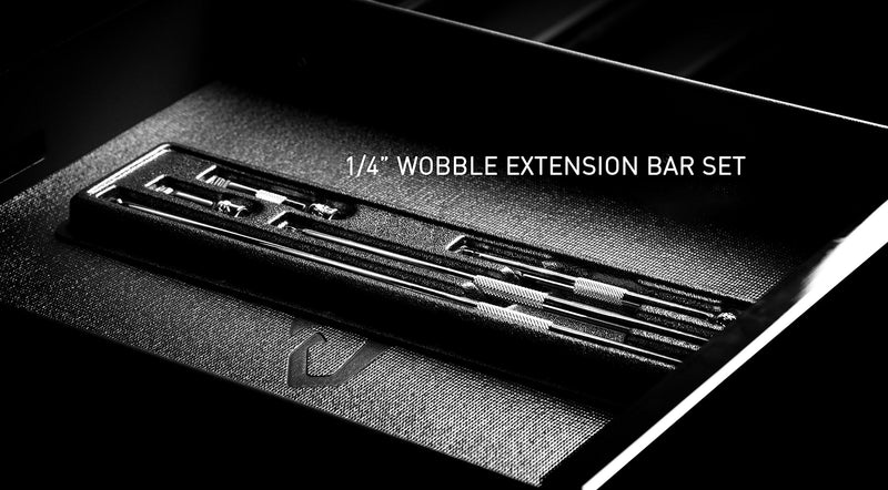  [AUSTRALIA] - Capri Tools 1/4-Inch Drive Wobble Extension Bar Set, 5-Piece