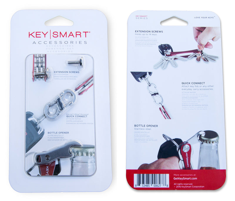  [AUSTRALIA] - KeySmart Accessory Pack - Expansion Pack-14 Keys, Quick Disconnect and Bottle Opener