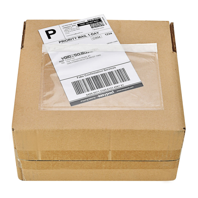 9527 Product 6" x 9" Clear Adhesive Top Loading Packing List Clear Shipping Pouches, Mailing/Shipping Label Envelopes (100 Pack) 100 pack - LeoForward Australia