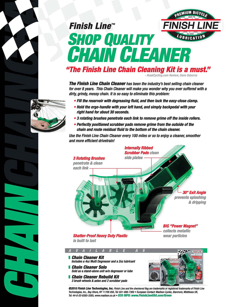 Finish Line Shop Quality Bicycle Chain Cleaner Cleaner and Degreaser - LeoForward Australia