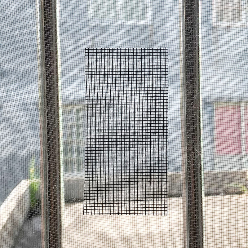  [AUSTRALIA] - Window Screen Repair Kit, 2" × 16.5' Black Screen Patch Repair Kit Strong Adhesive Fiberglass Covering Mesh Tape for Window Door Tears Holes