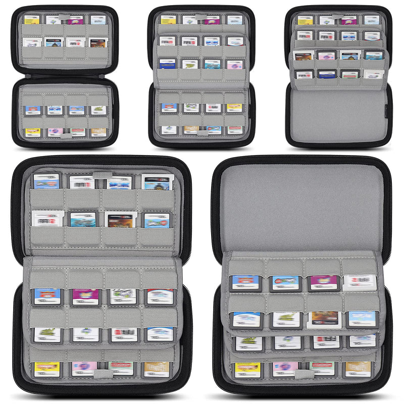  [AUSTRALIA] - sisma 64 Game Card Holder Storage Case for Nintendo 3DS 2DS DS Game Cartridges - Black