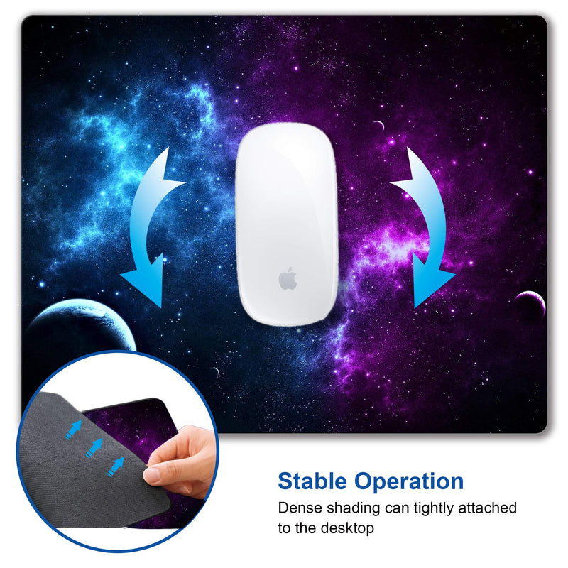 Shalysong Mouse pad Small Computer Mouse pad with Personalized Galaxy Design Office Non-Slip Rubber Mousepad - LeoForward Australia