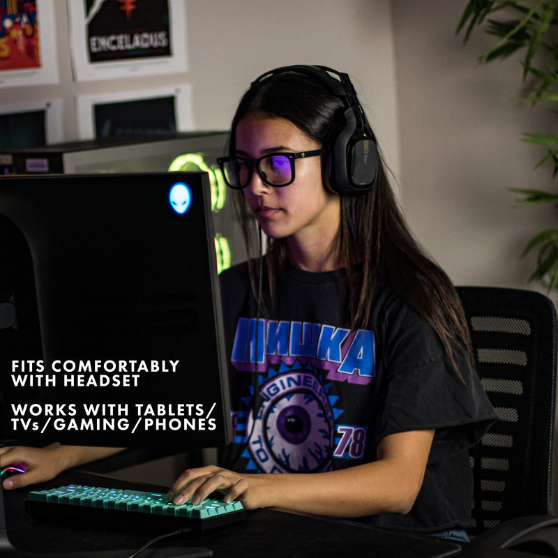  [AUSTRALIA] - GLASSY Mikemo Premium Blue Light Blocking Glasses, Anti Eyestrain and fatigue, Glasses for Computer and Gaming Matte Black Clear Gamer Lens