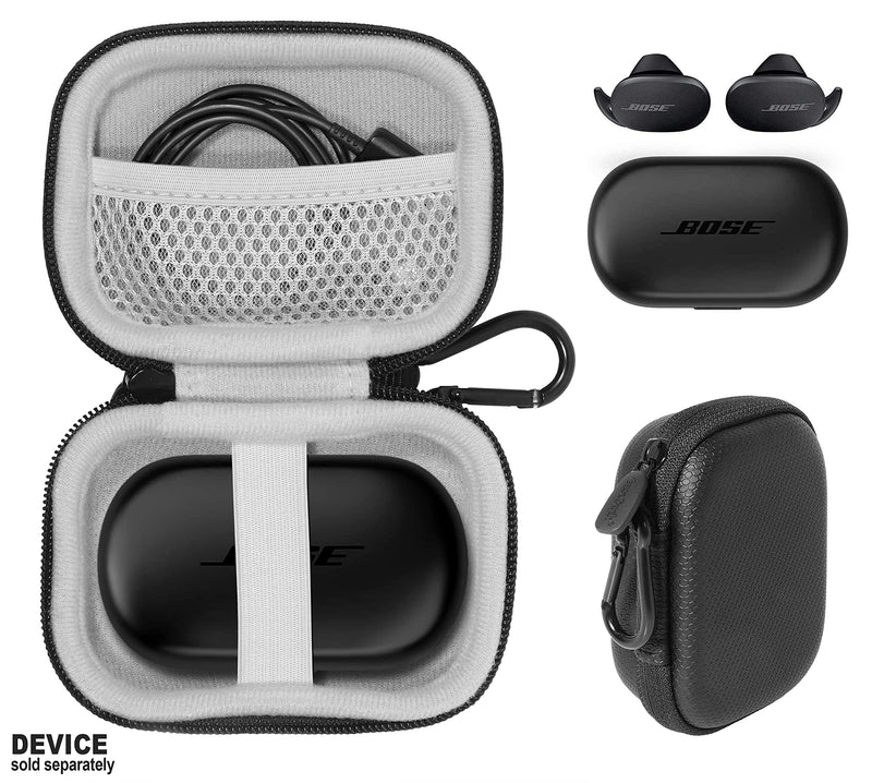  [AUSTRALIA] - CaseSack Case for Bose QuietComfort Noise Cancelling Earbuds - True Wireless Earphones Black-for QuietComfort Earbuds