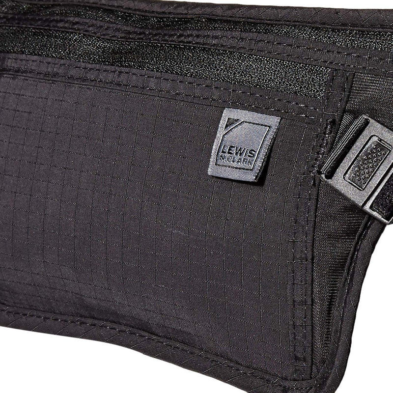 Lewis N. Clark RFID Blocking Money Belt Travel Pouch Waist Stash + Credit Card, Id, Passport Holder for Women & Men, Black, One Size - LeoForward Australia