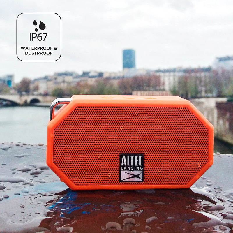  [AUSTRALIA] - Altec Lansing Mini H2O - Waterproof Bluetooth Speaker, IP67 Certified & Floats in Water, Compact & Portable Speaker for Hiking, Camping, Pool, and Beach Black