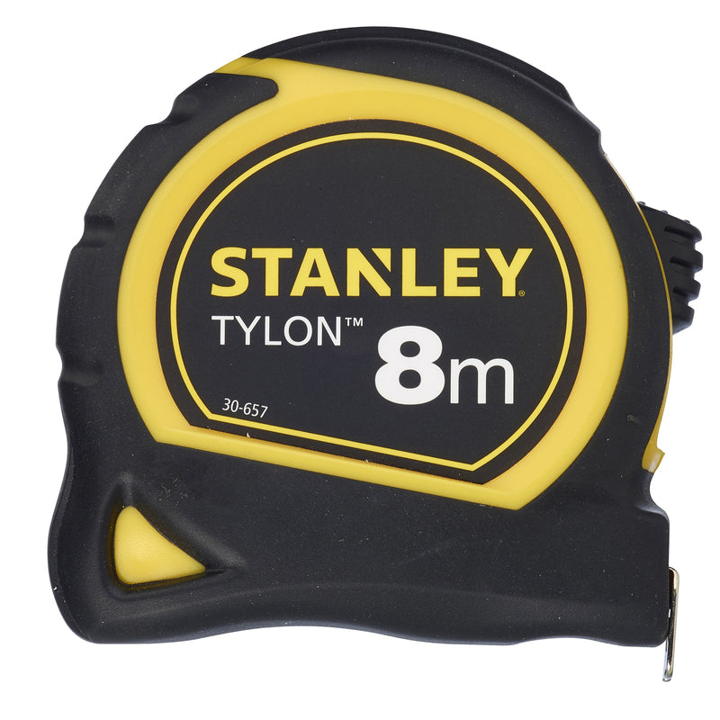  [AUSTRALIA] - Stanley Tylon tape measure (8 m, Tylon polymer protective layer, sliding end hook, plastic housing) 0-30-657 8 m single