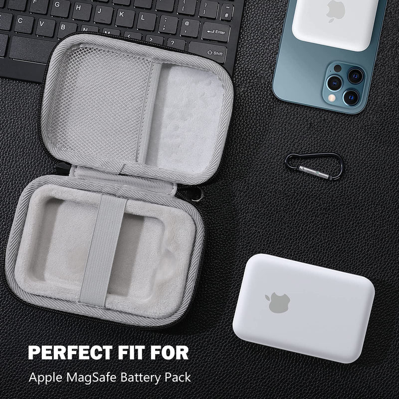  [AUSTRALIA] - ProCase Shockproof Carrying Case Compatible with MagSafe Battery Pack, Hard EVA Travel Protective Storage Case for MagSafe Battery Pack with D Buckle -Black