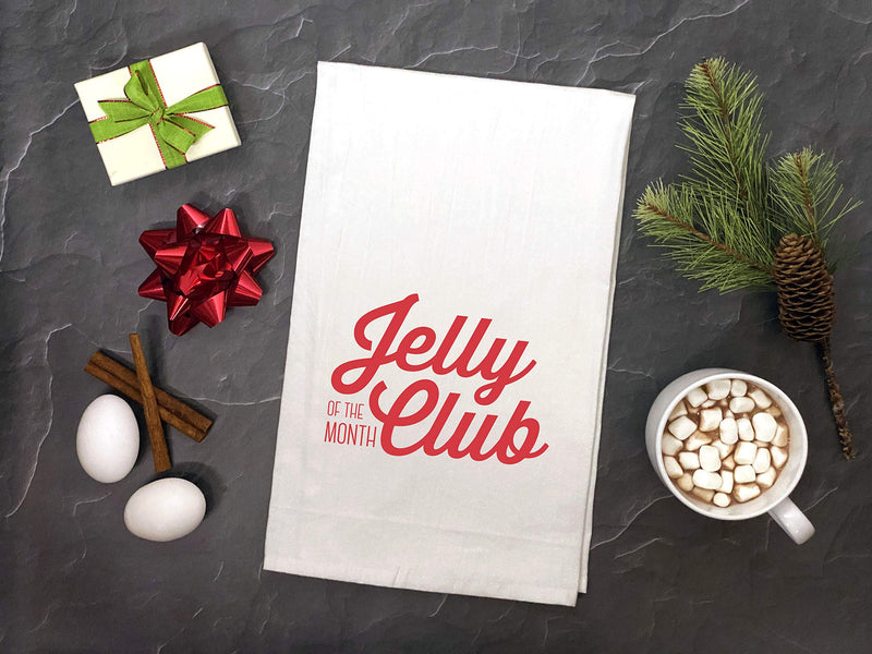  [AUSTRALIA] - RubiaRojo Christmas Kitchen Towels - Set of 4 Holiday Flour Sack Dishcloths – Jolliest Bunch of A-Holes, Jelly of The Month Club, It’s a Bit Nipply and Hallelujah Holy Sht – White Cotton Hand Towels