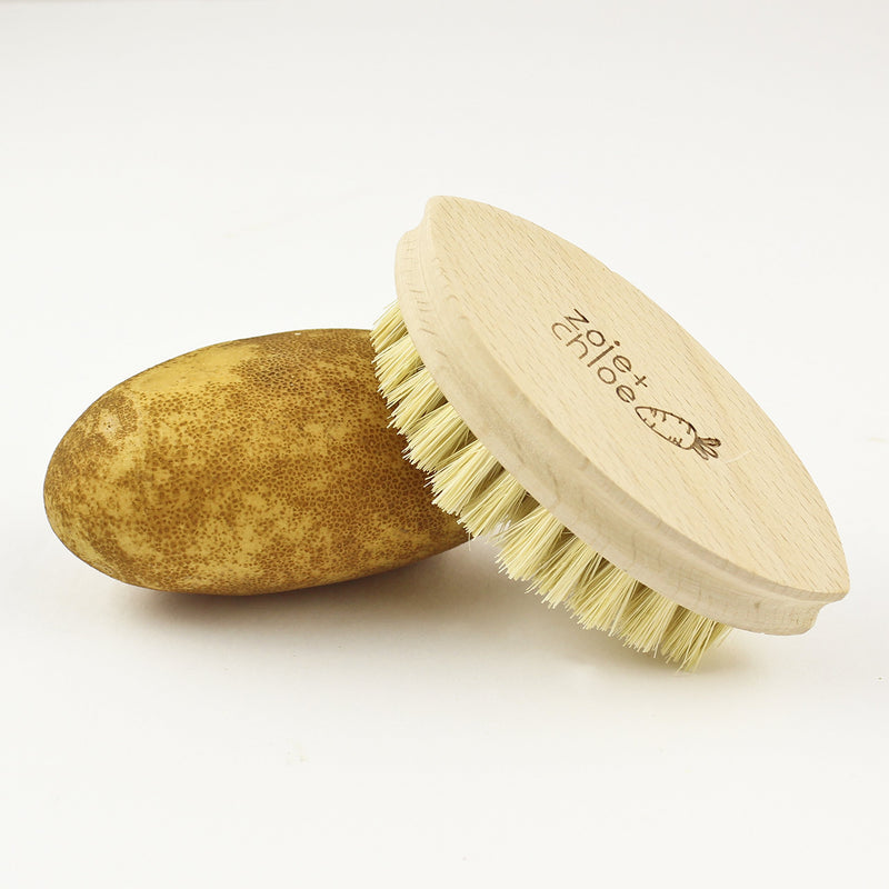 Zoie + Chloe 100% Natural Plant-Fiber Soft Bristles Vegetable Brush Small 4.3 INCH - LeoForward Australia