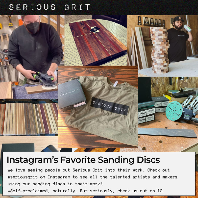  [AUSTRALIA] - Serious Grit 6-Inch 49-Hole, 80, 120, 150, 180, 220 Assorted Grit Sanding Discs - Premium Hook and Loop Heavy Duty Sandpaper Assortment for Random Orbital Sanders - 50 PACK BOX Mixed Grit