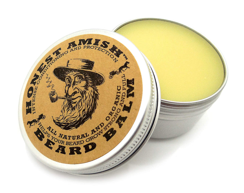 Honest Amish Beard Balm Leave-in Conditioner - Made with only Natural and Organic Ingredients - 2 Ounce Tin - LeoForward Australia