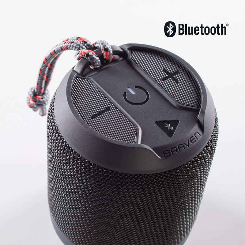 Braven BRV-Mini - Waterproof Pairing Speaker - Rugged Portable Wireless Speaker - 12 Hours of Playtime - Black (604203553) - LeoForward Australia