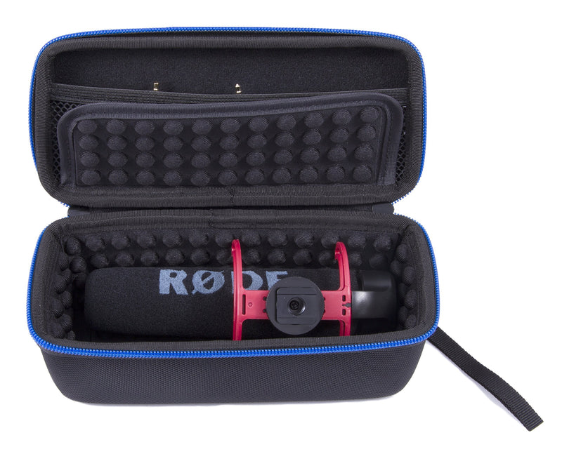  [AUSTRALIA] - CASEMATIX Travel Case Compatible with Rode VideoMic Go Camera Microphone, 3.5mm Patch Cable and Accessories, Travel Case Only