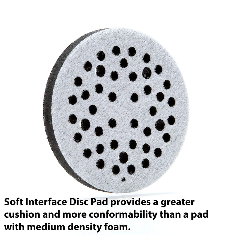  [AUSTRALIA] - 3M Clean Sanding Soft Interface Disc Pad, 44 Holes - Disc Backup Pad for Vacuum Sander - Hook and Loop Attachment - 5" x .5" - 28321