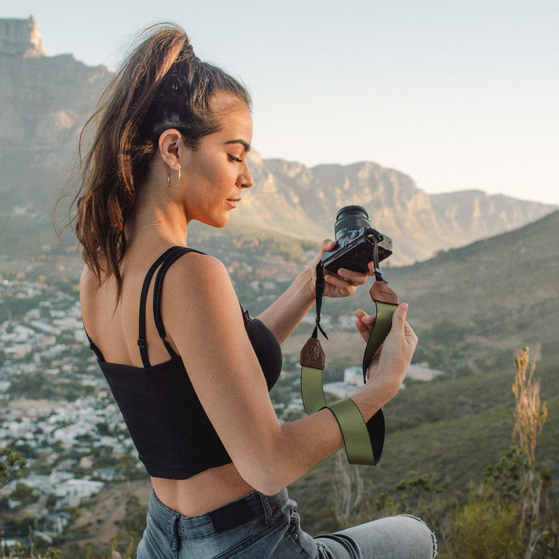  [AUSTRALIA] - The Bushveld-Lunar Camera Strap,Neck & Shoulder Camera Strap ( Inspired by Nature ).,Bushveld Green