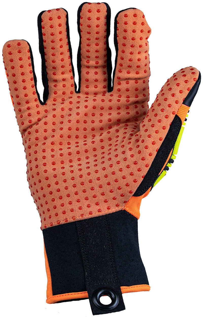  [AUSTRALIA] - Ironclad KONG Pro Hi-Viz Glove; TPR Impact Protection, A6 Cut Resistant, Level 5 Abrasion, Sized S, M, L, XL, XXL, XXXL (SDX2P-04-L) Large (Pack of 1)