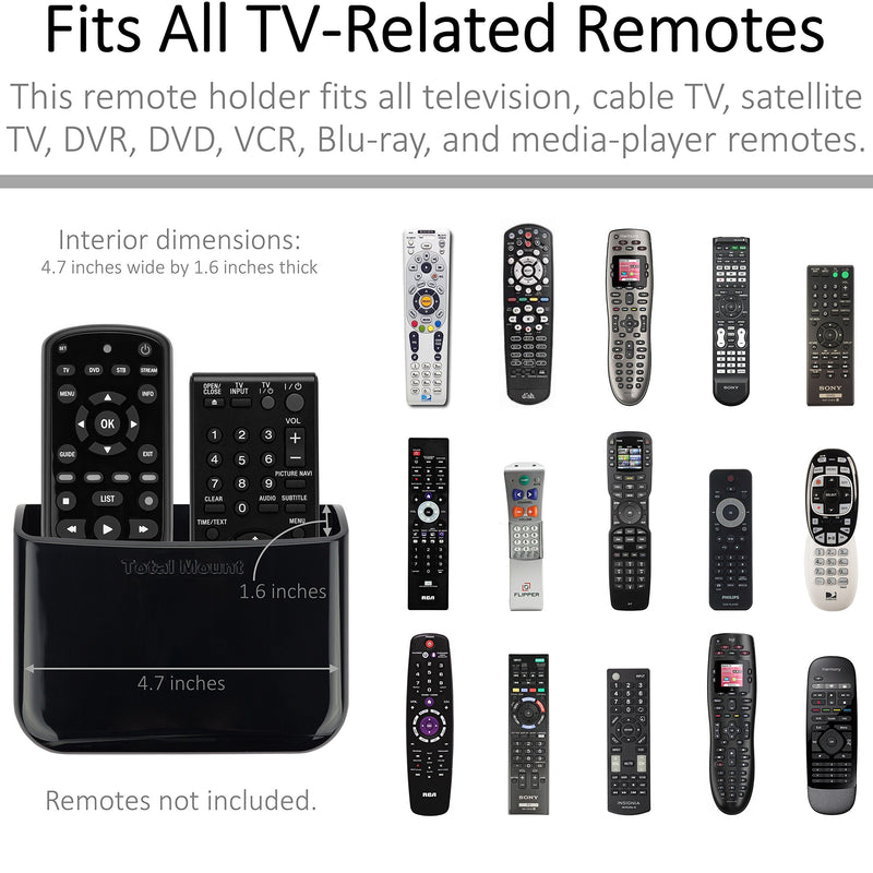 TotalMount Universal Remote Holders (Quantity 2 - Two Remotes per Holder) - LeoForward Australia